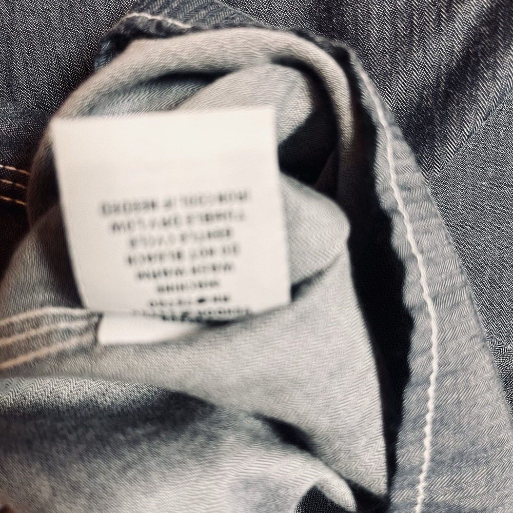 BKE Button Down Mens Large Blue Athletic‎ Fit Chambray Denim Jean Western Rodeo - Picture 9 of 9
